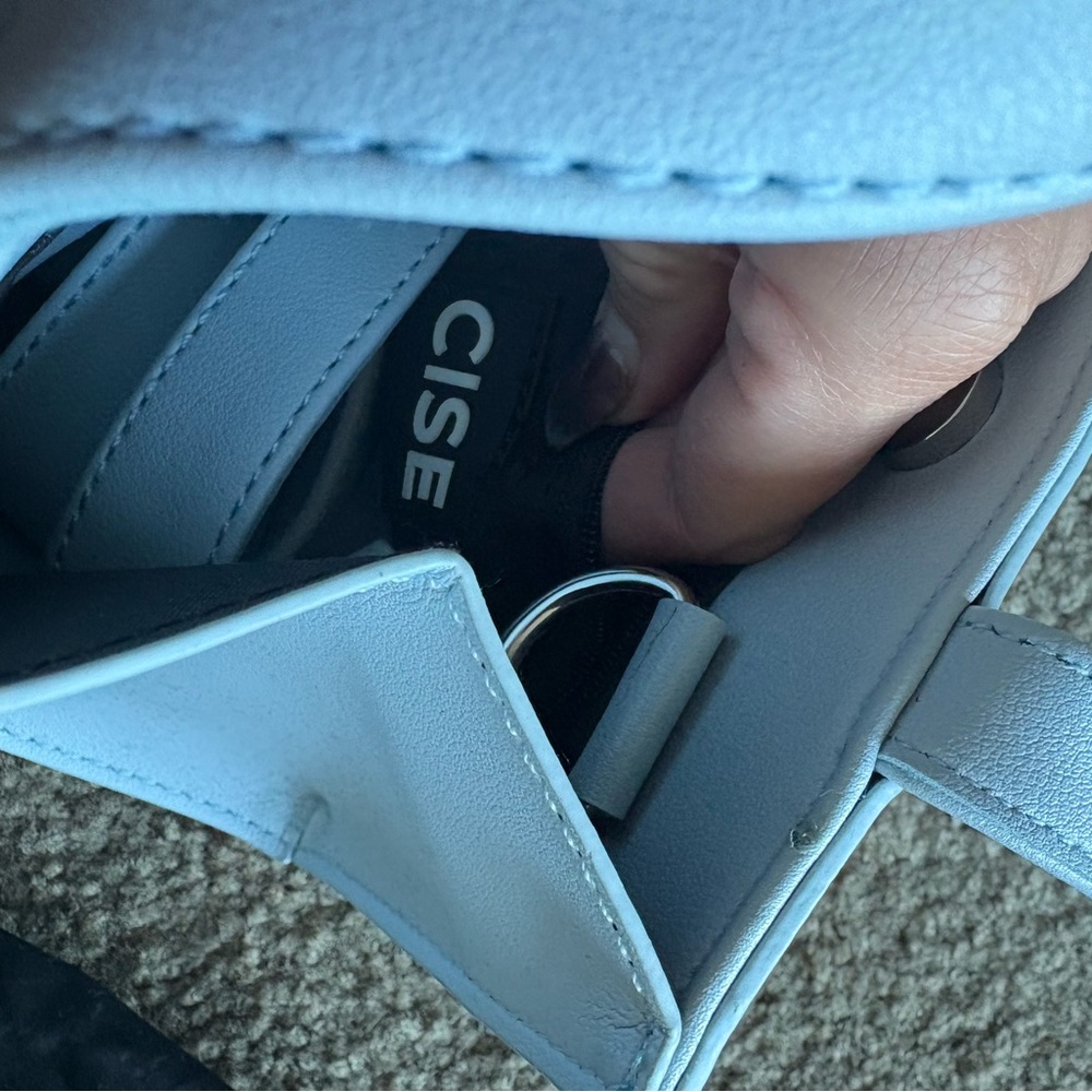 Light Blue Embossed Statement Tote - image 4